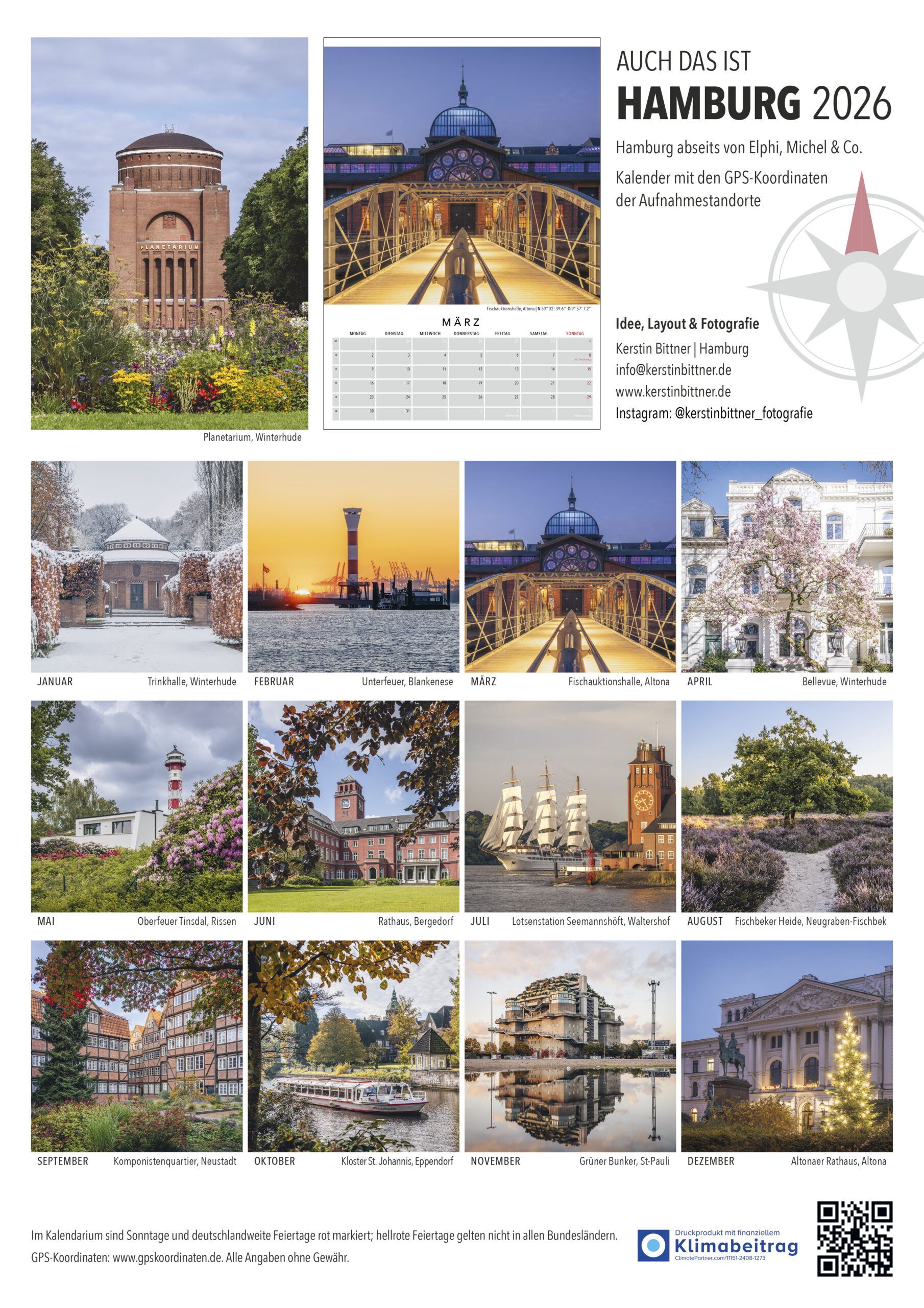 Kalender "Auch das ist Hamburg" 2026. Foto: Kerstin Bittner
