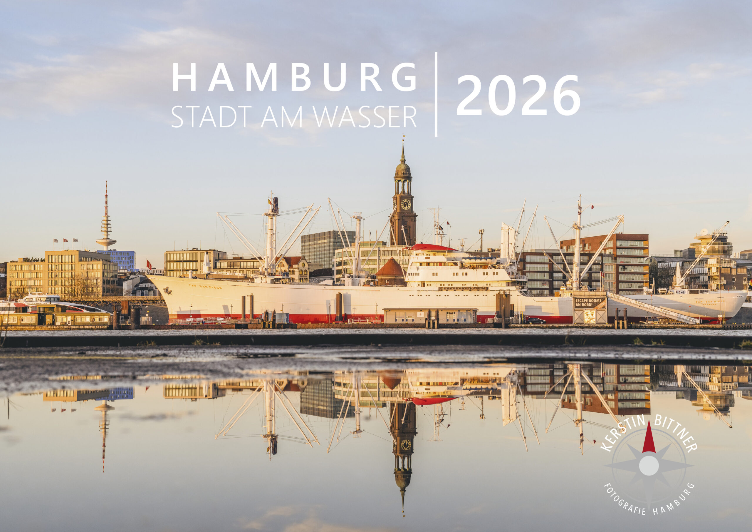 Kalender "Hamburg - Stadt am Wasser" 2026. Foto: Kerstin Bittner