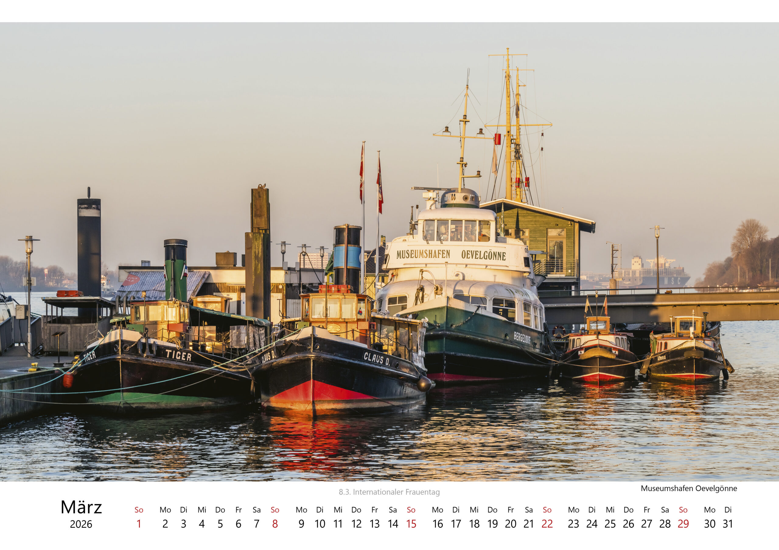 Kalender "Hamburg - Stadt am Wasser" 2026. Foto: Kerstin Bittner