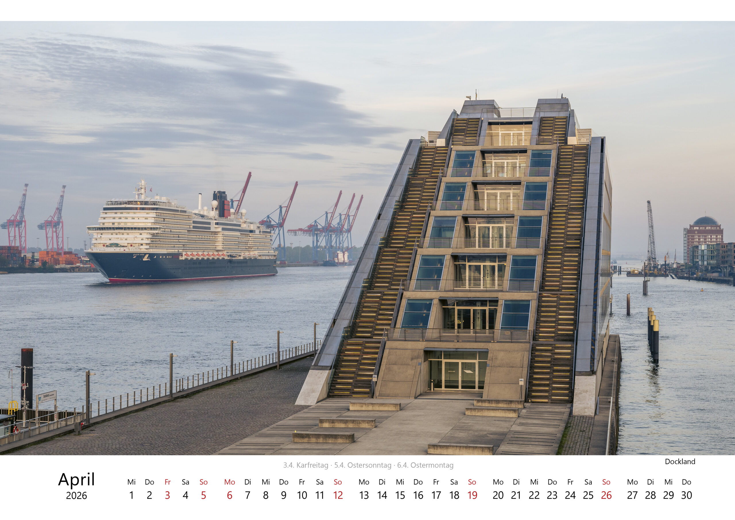 Kalender "Hamburg - Stadt am Wasser" 2026. Foto: Kerstin Bittner