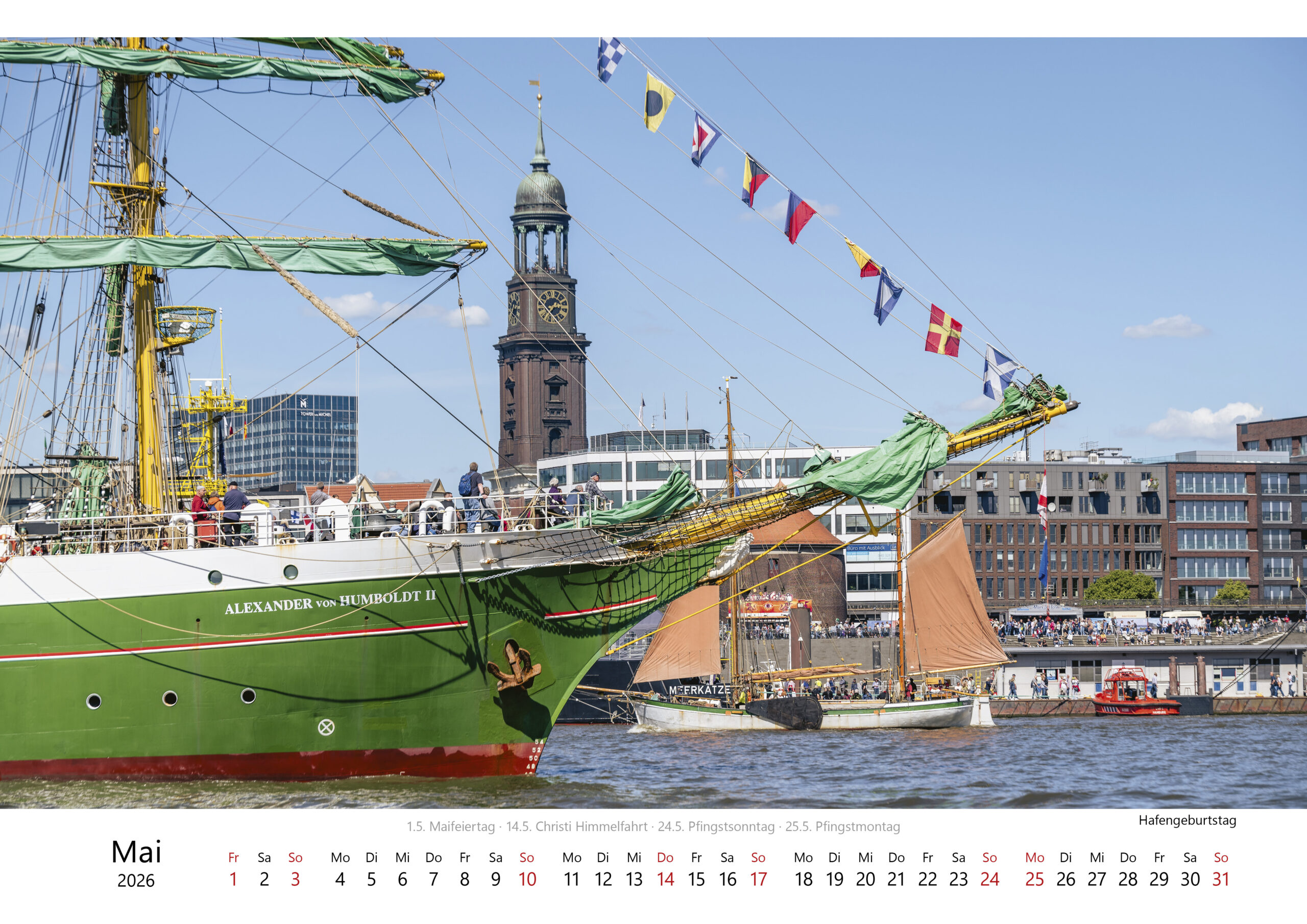 Kalender "Hamburg - Stadt am Wasser" 2026. Foto: Kerstin Bittner