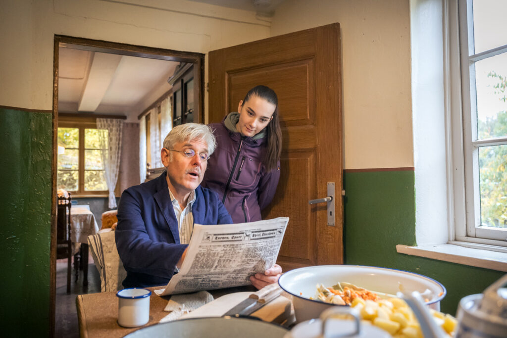 Darstellende der Gelebten Geschichte im Museumsdorf Wennerstorf. Foto: Kerstin Bittner