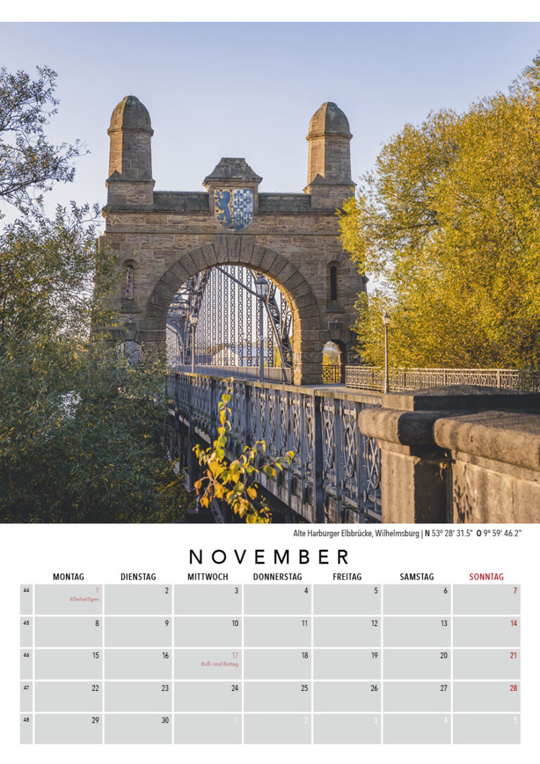 Kalender 2027: Auch das ist Hamburg. Foto: Kerstin Bittner