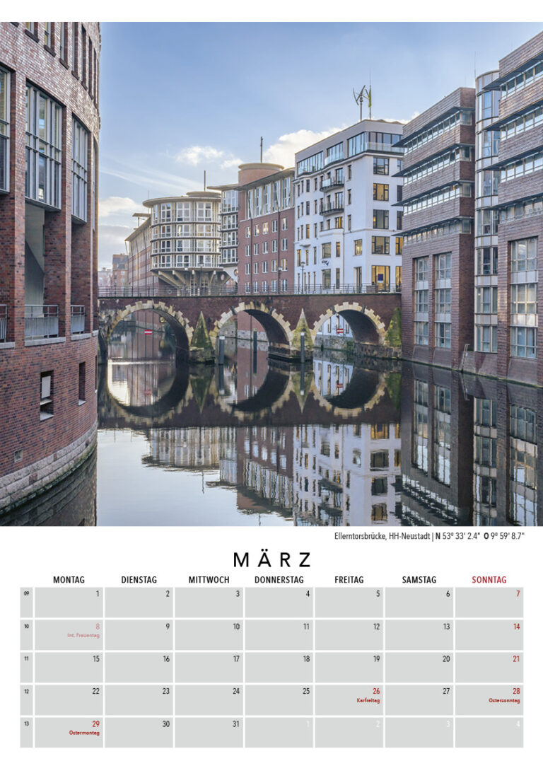 Kalender 2027: Auch das ist Hamburg. Foto: Kerstin Bittner