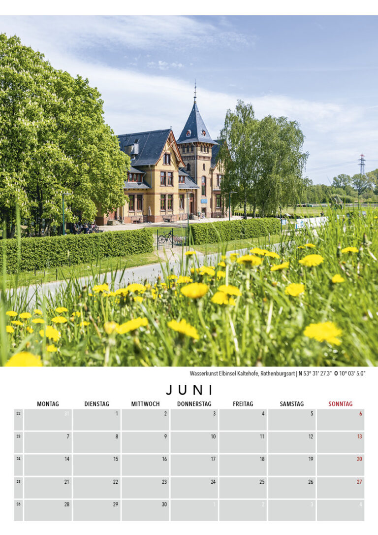 Kalender 2027: Auch das ist Hamburg. Foto: Kerstin Bittner