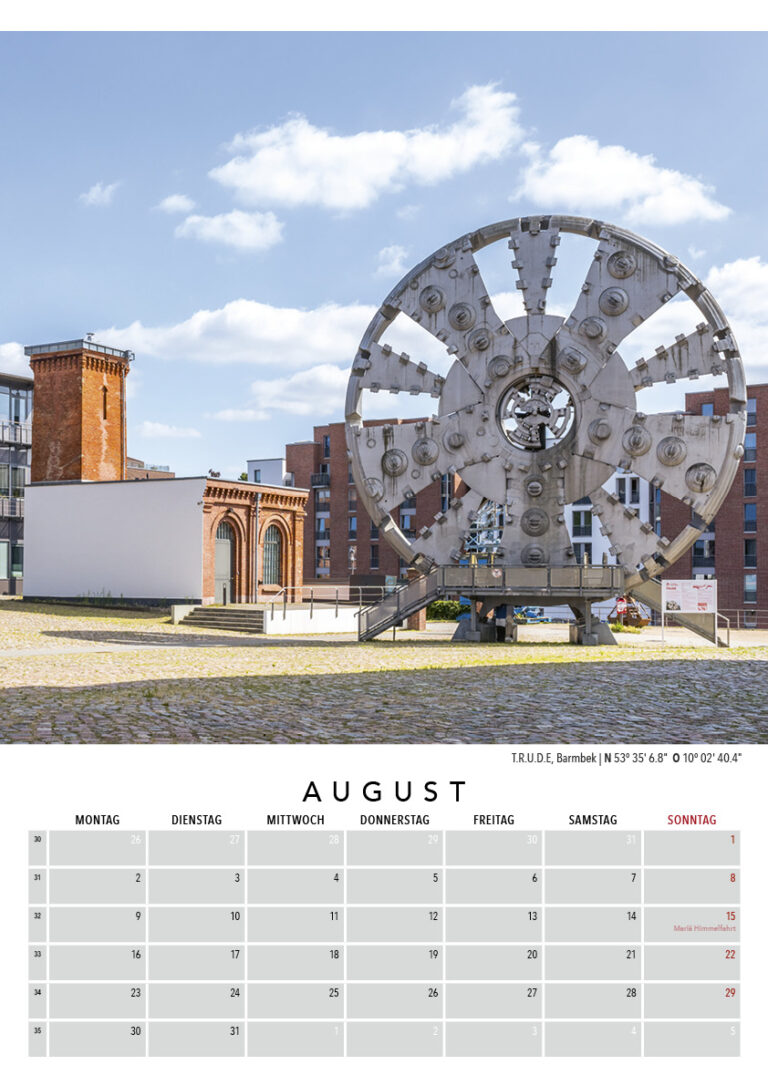 Kalender 2027: Auch das ist Hamburg. Foto: Kerstin Bittner