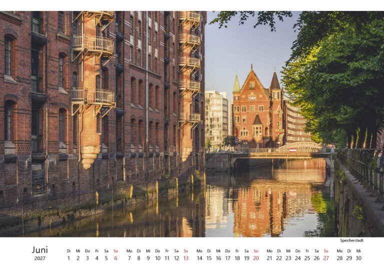 Kalender Hamburg - Stadt am Wasser 2027. Foto: Kerstin Bittner