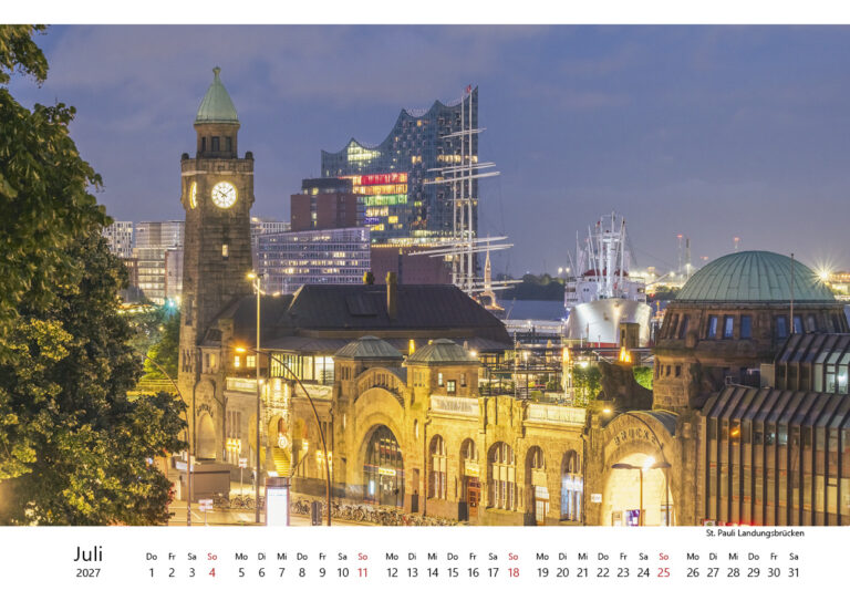 Kalender Hamburg - Stadt am Wasser 2027. Foto: Kerstin Bittner